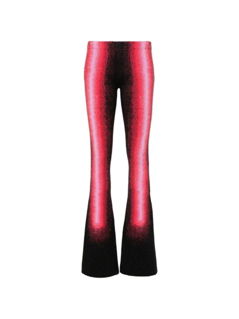 gradient flared trousers