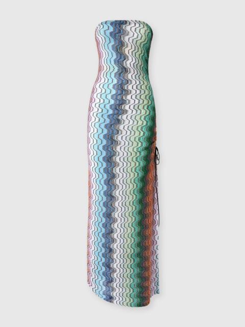 Missoni Long cover-up with side slit and greek motif