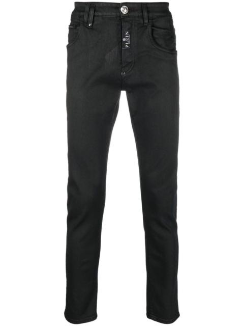 PHILIPP PLEIN skull-patch skinny-cut jeans