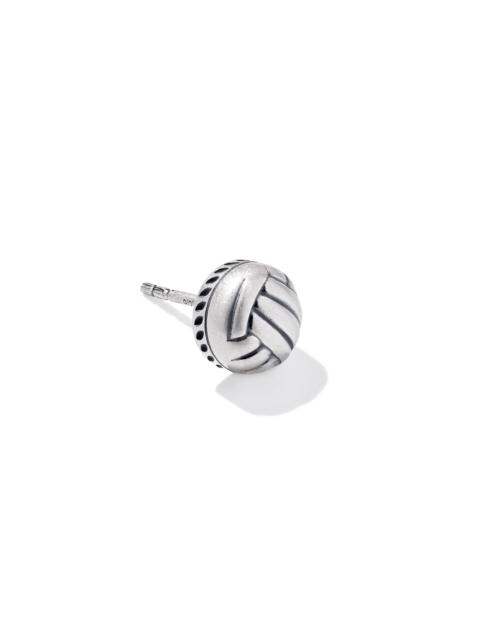 KENDRA SCOTT Volleyball Oxidized Sterling Silver Single Stud Earring