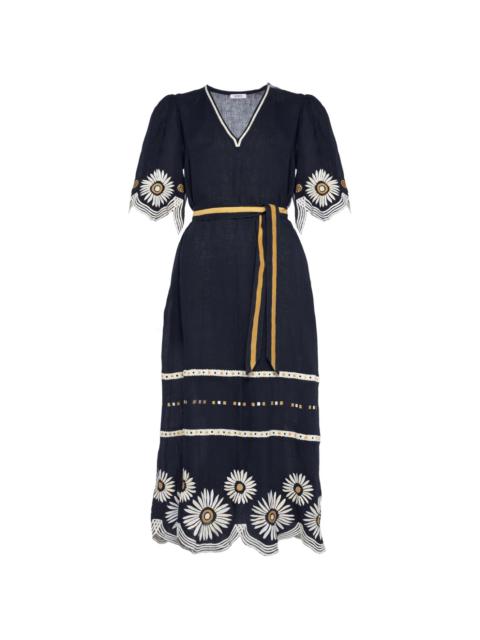 ERES Hortense floral-embroidered linen dress