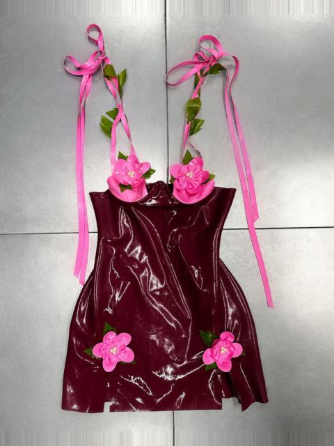 POSTER GIRL HIBISCUS FLORAL LATEX DRESS