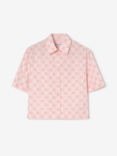 Burberry Cropped EKD Checkerboard​ Cotton Shirt