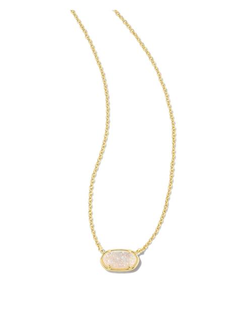 KENDRA SCOTT Grayson Gold Pendant Necklace in Iridescent Drusy