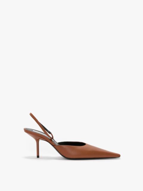 Victoria Beckham Sloan Halter Back 75 In Dark Tan Leather