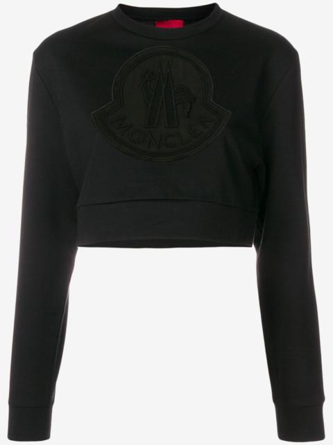 Moncler sheer logo patch sweatshirt