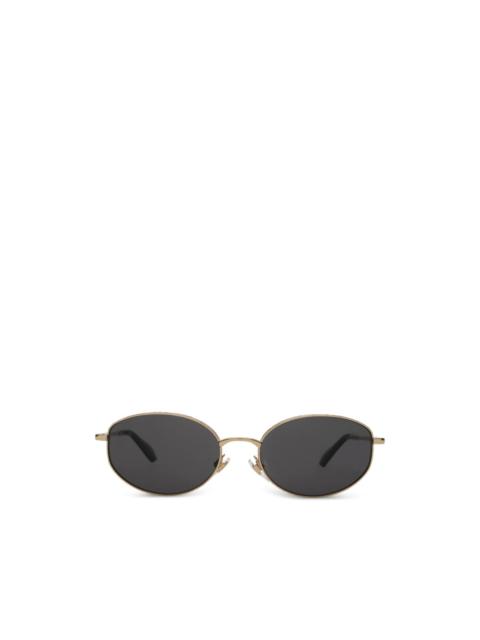 Burberry metal Check Oval Sunglasses