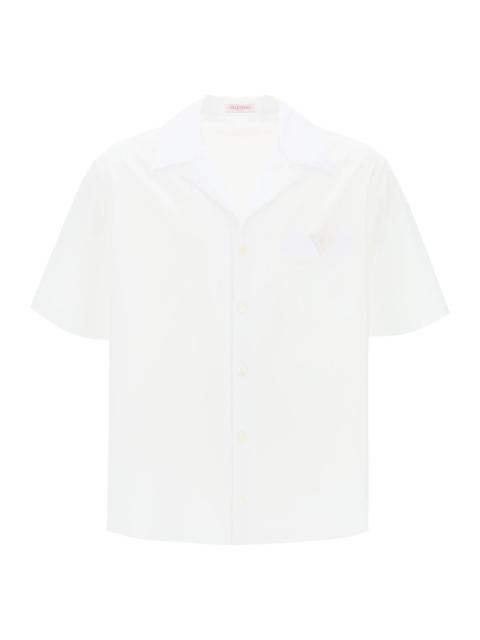 "V DETAIL BOWLING SHIRT WITH V-