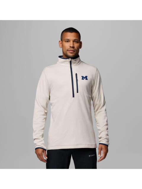 Columbia Men's Collegiate Essential Hike Grid Fleece Half Zip - Michigan