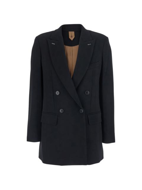 Max Mara Mosso double-breasted contrast-stitch blazer