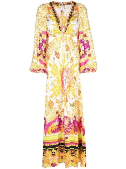 CAMILLA ring-detal cut out maxi dress