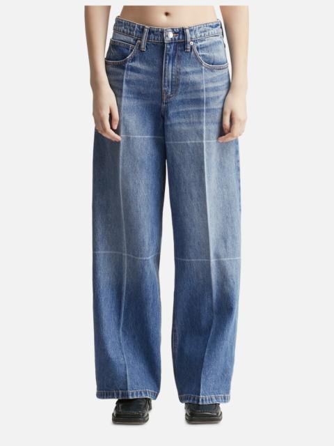alexanderwang.t FOLDLINE WIDE STRAIGHT-LEG JEAN