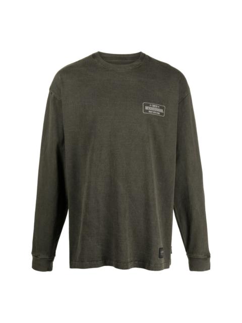 printed faded-effect cotton sweatshirt