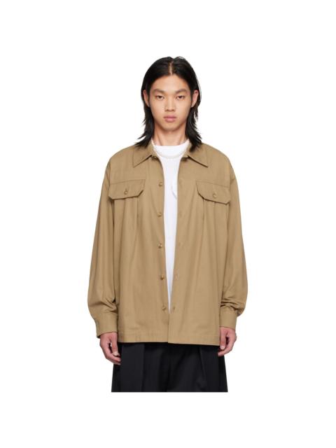 Simone Rocha Beige Military Overshirt