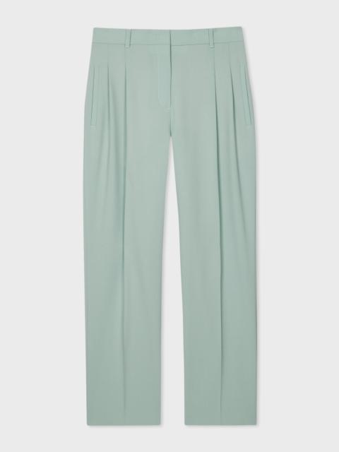 Paul Smith Pale Green Wool Hopsack Trousers