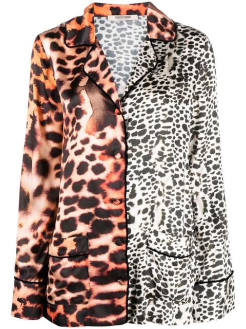 Roberto Cavalli animal-print silk-blend shirt jacket