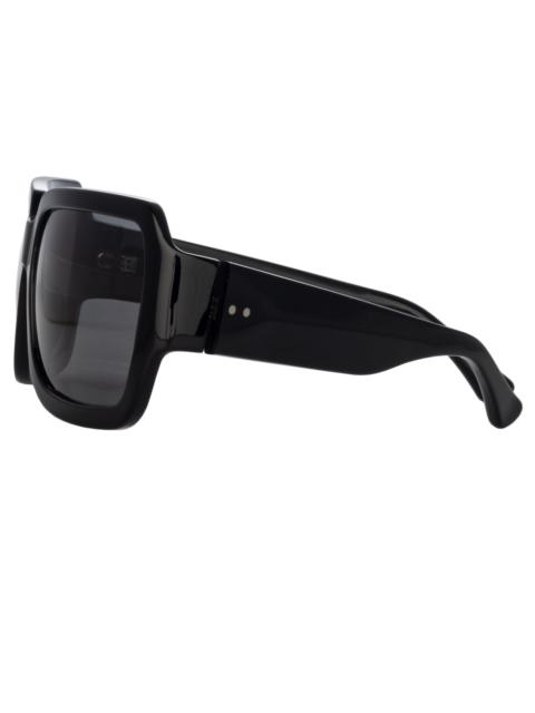 DRIES VAN NOTEN OVERSIZED SUNGLASSES IN BLACK