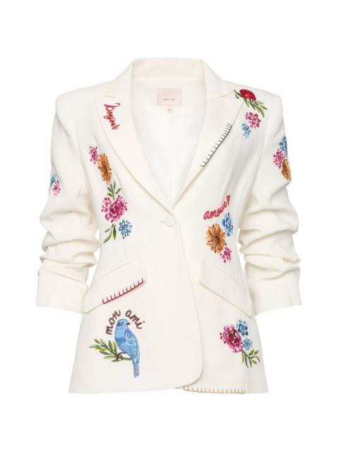 Cinq à Sept Cheyenne floral-embroidered blazer