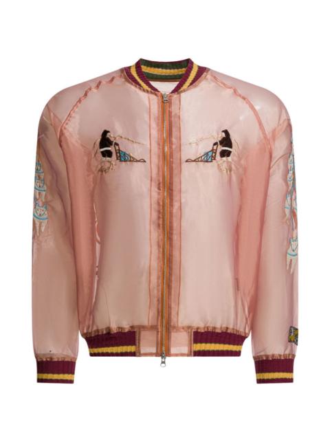Kapital Embroidered zip-up coat