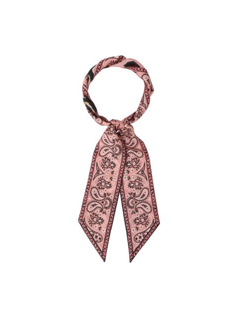 PRINTED SILK RIBBON SCARF