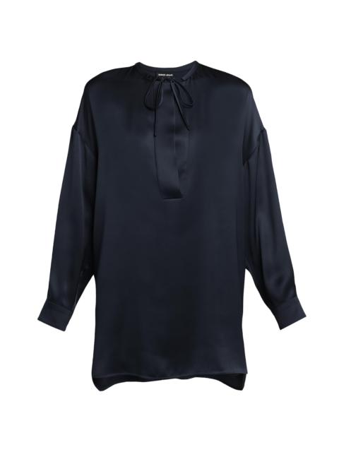 GIORGIO ARMANI Women's Silk Tieneck Blouse