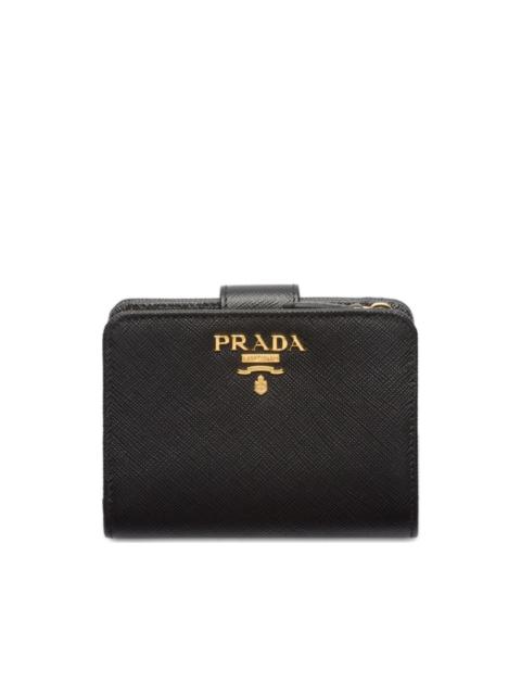 snap fastener small leather wallet