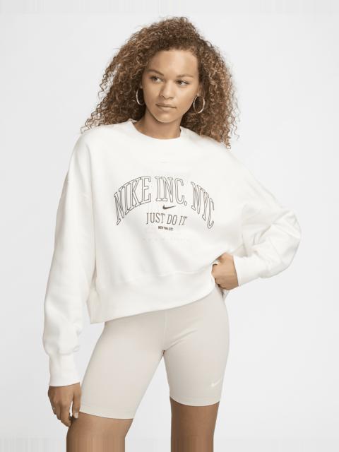 Nike Sportswear Phoenix Fleece Women's Over-Oversized Crew-Neck Graphic Sweatshirt