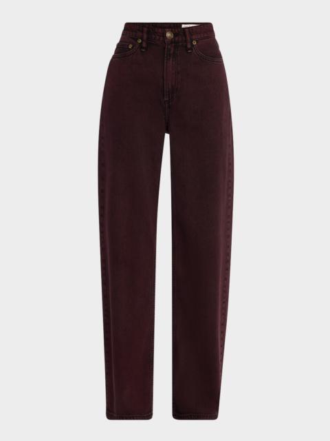 rag & bone Featherweight Logan Mid-Rise Wide-Leg Jeans