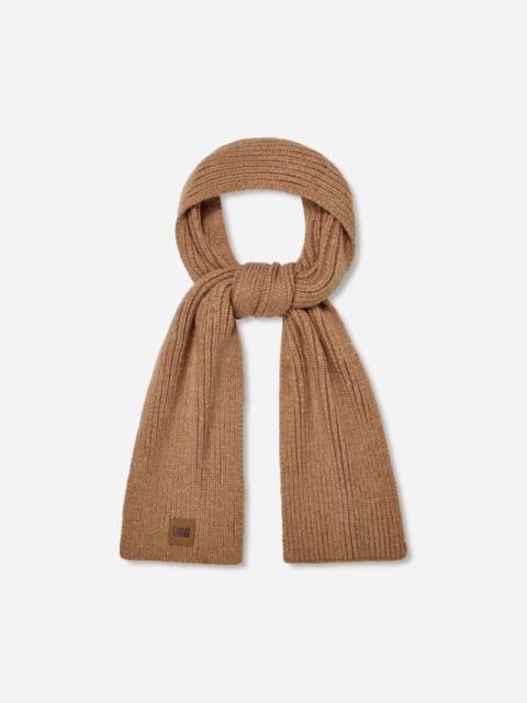 UGG ® Chunky Rib Scarf Knit Scarves in Camel