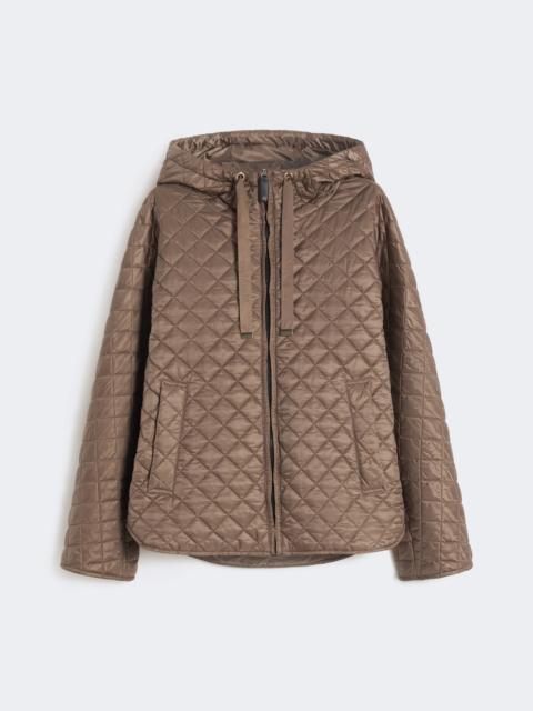 Max Mara GIORNO Quilted water-repellent canvas padded jacket - TOBACCO