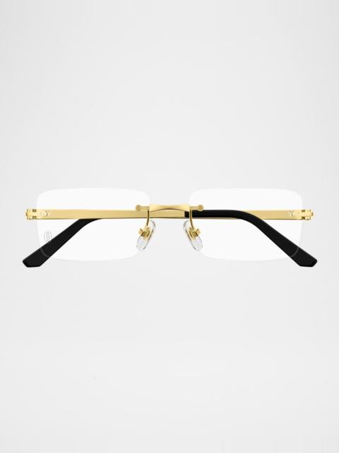 Cartier Men's Titanium Rectangle Optical Frames