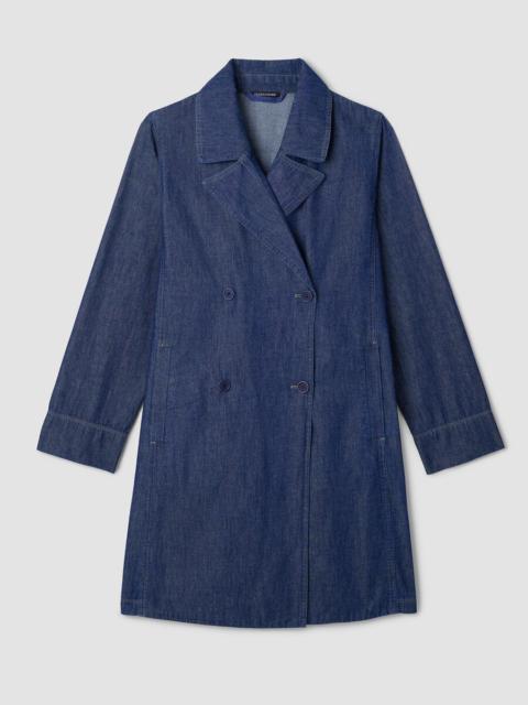 EILEEN FISHER Lightweight Organic Cotton Denim Trench Coat