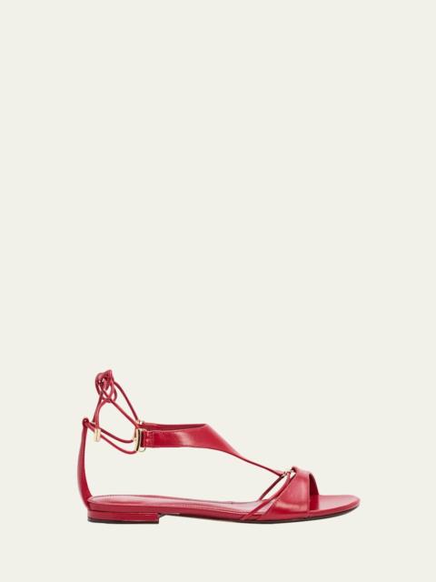 ALEXANDRE BIRMAN Mimi Leather Flat Sandals