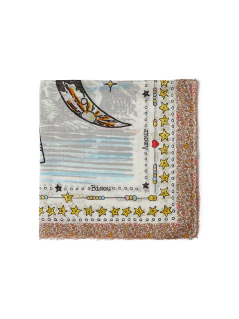 graphic-print scarf