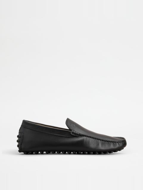 GOMMINO DRIVING SHOES IN LEATHER - BLACK