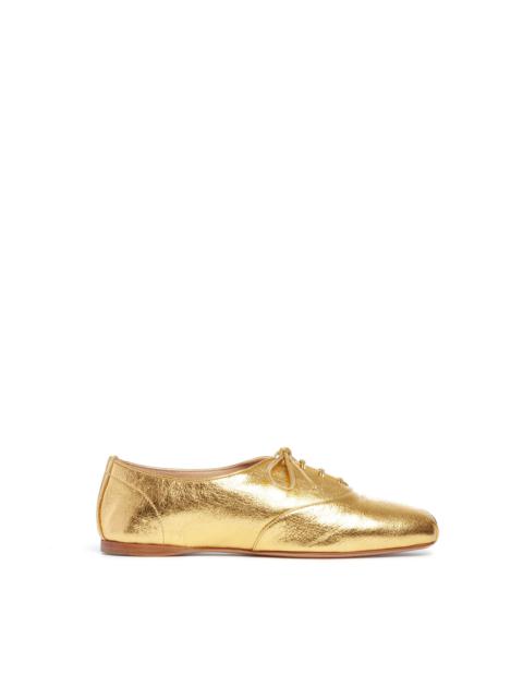 GABRIELA HEARST Maya Flat Shoe in Gold Leather