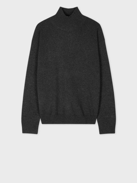 Paul Smith Charcoal Wool-Cashmere Blend Roll Neck Sweater