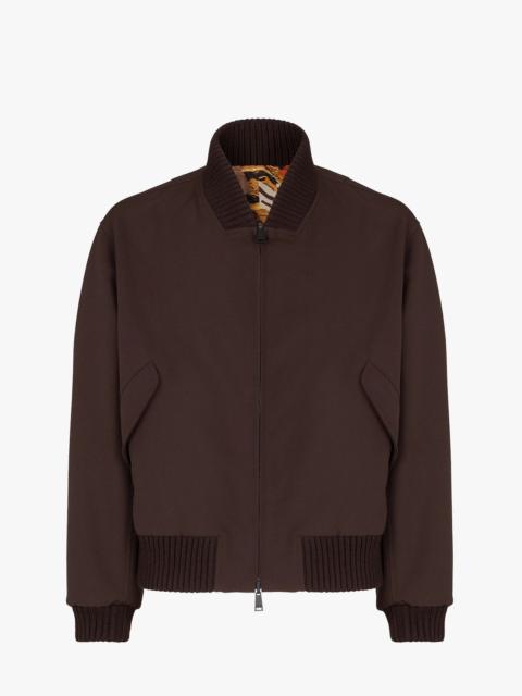 FENDI Multicolor silk bomber jacket