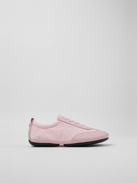CAMPER Right Nina Pink Textile and Leather Sneakers for Women.