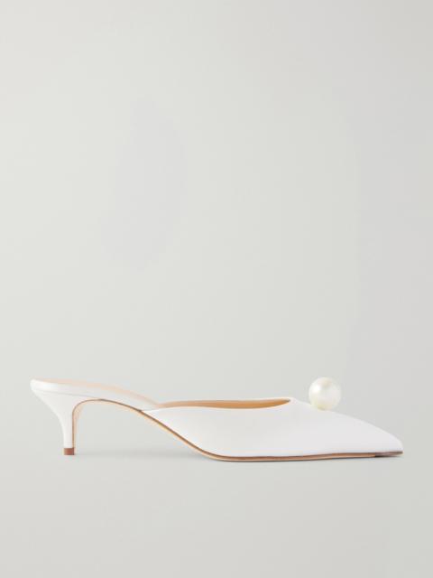 MAGDA BUTRYM Embellished Satin Pumps