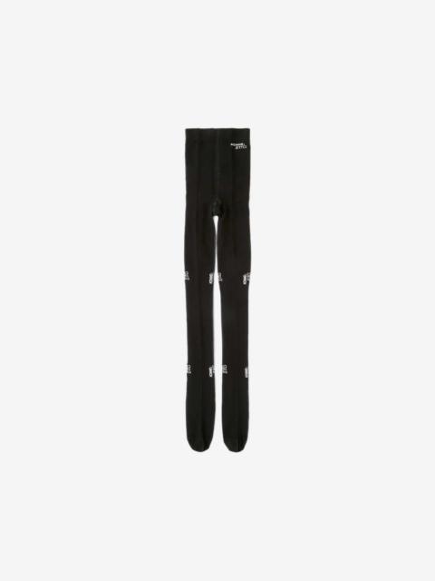 HommeGirls® logo-print ribbed-knit tights
