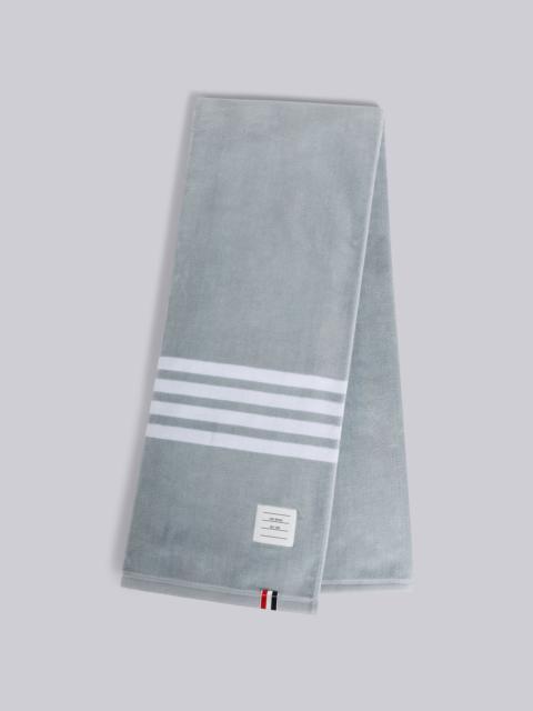 Thom Browne Medium Grey Tricotton Terry 4-Bar Large Gym Towel