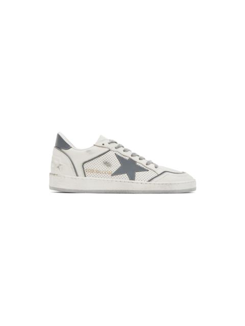 White & Silver Ball Star Sneakers
