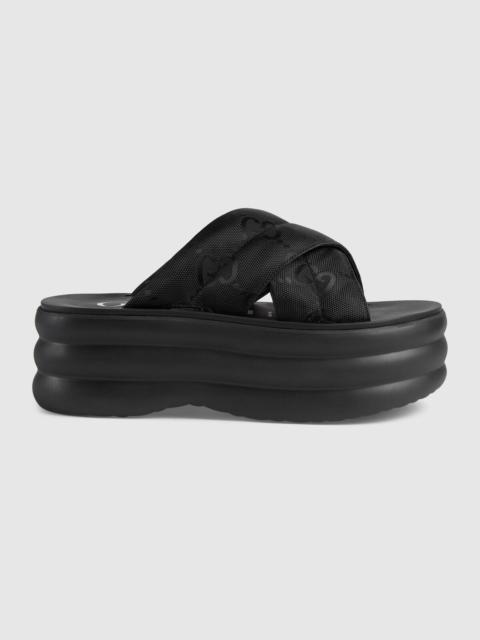 GUCCI Women's GG platform slide sandal