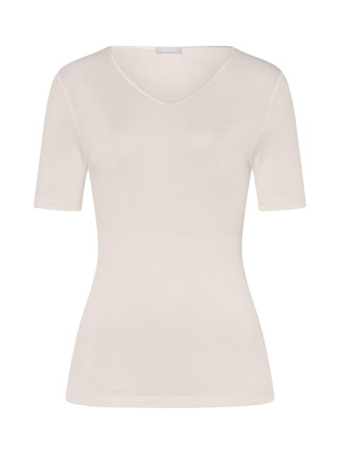 HANRO Pure Silk Fitted Silk V-Neck Top