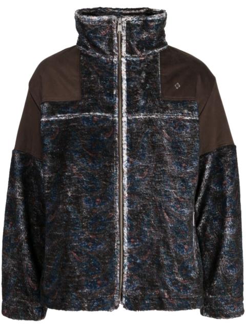 graphic-print zip-up jacket