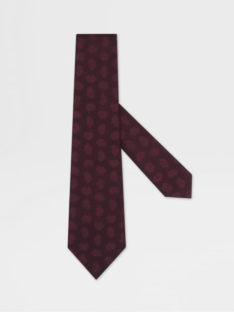 BURGUNDY SILK TIE