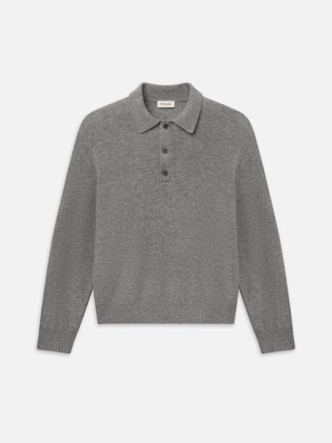 FRAME Boiled Wool Polo Sweater