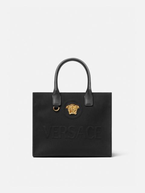 VERSACE La Medusa Canvas Small Tote Bag