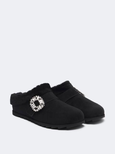 Roger Vivier Slidy Viv' suede mules